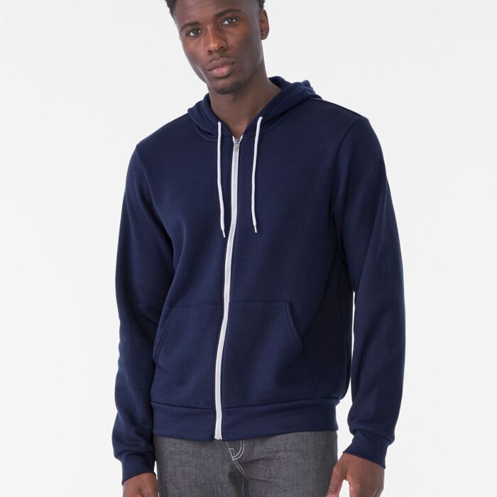 Canvas Unisex Poly-Cotton Fleece Full-Zip Hoodie Thumbnail