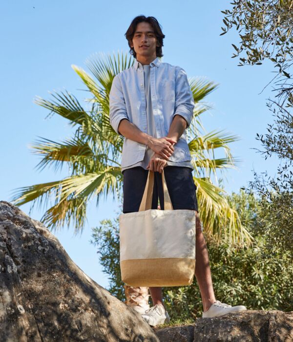 Jute Base Canvas Tote Thumbnail