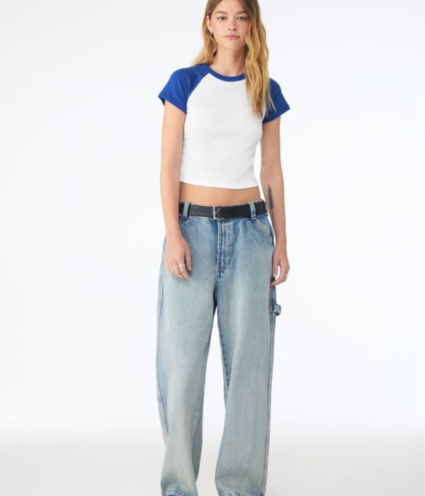 Women's Micro Rib Raglan Baby Tee Thumbnail