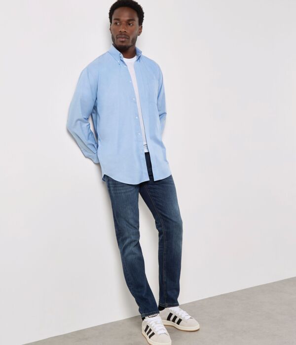 Classic Fit Long Sleeve Workwear Oxford Shirt Thumbnail