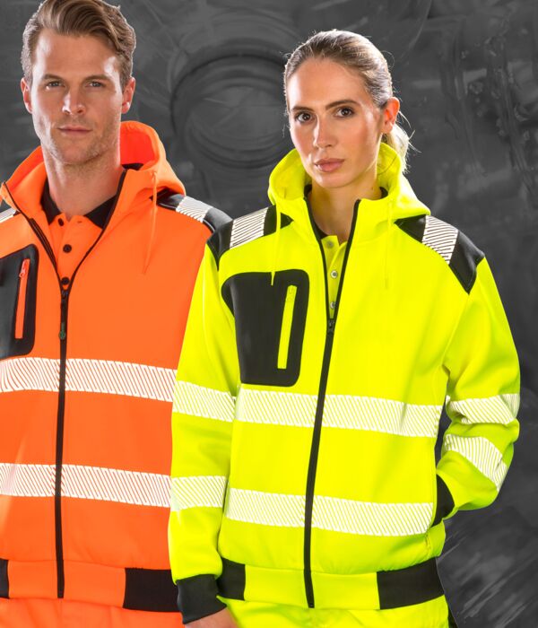 Recycled Zipped Safety Hoody Thumbnail