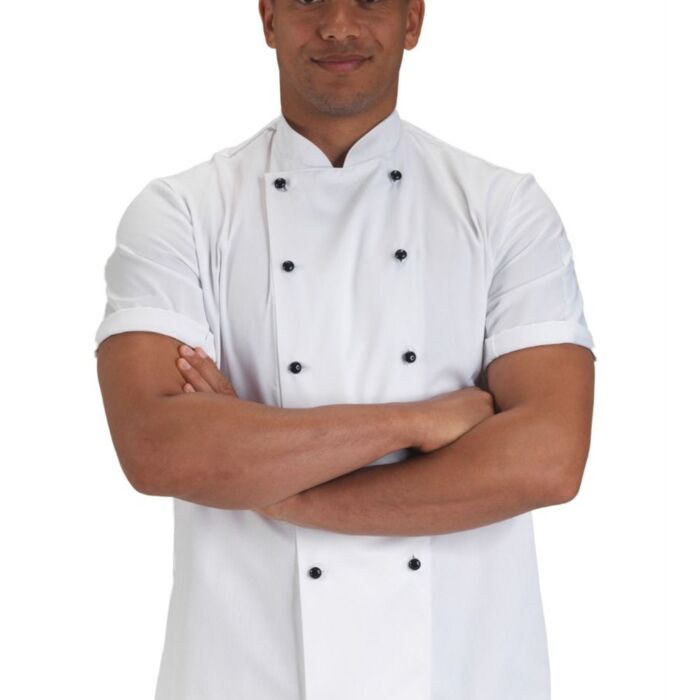 Removable Stud Short Sleeve Chef's Jacket Thumbnail