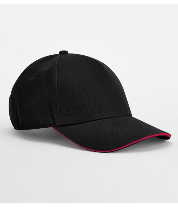 EarthAware® Classic Organic Cotton 5 Panel Cap - Sandwich Peak Thumbnail