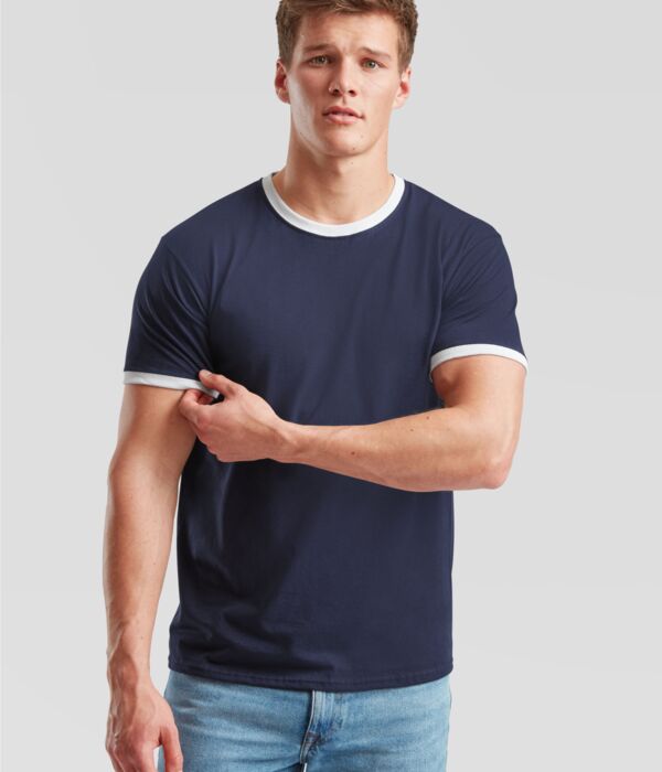 Men's Valueweight Ringer T Thumbnail