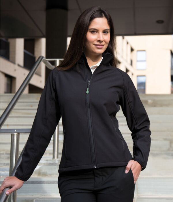 Ladies' Printable Softshell Jacket with Recycled Inner Fleece Thumbnail