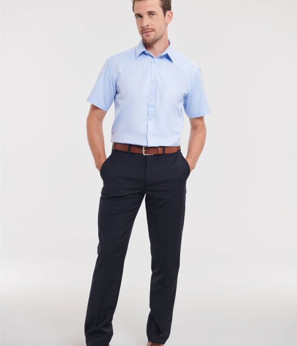 Men's Short Sleeve Tailored Herringbone Shirt Thumbnail