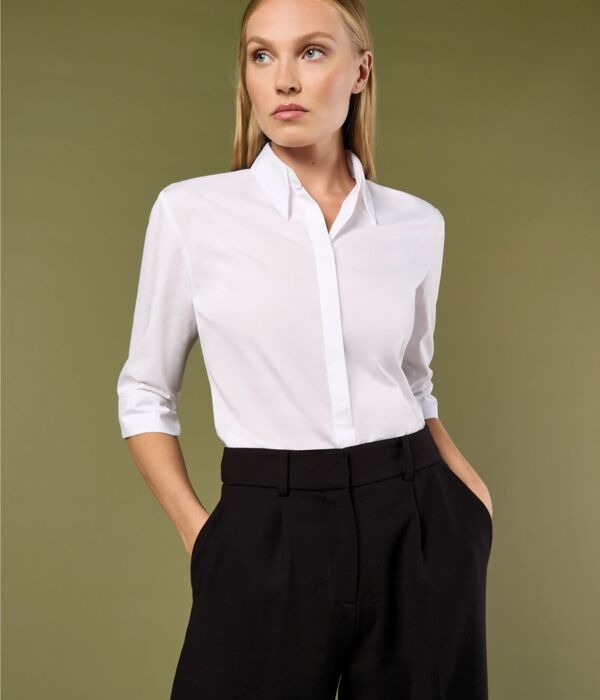 Tailored Fit 3/4 Sleeve Continental Blouse Thumbnail