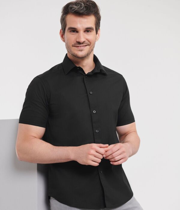 Men's Short Sleeve Fitted Stretch Shirt Thumbnail