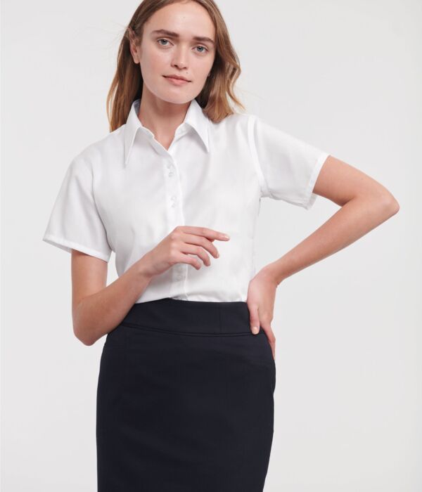 Ladies' Short Sleeve Tailored Ultimate Non-Iron Shirt Thumbnail