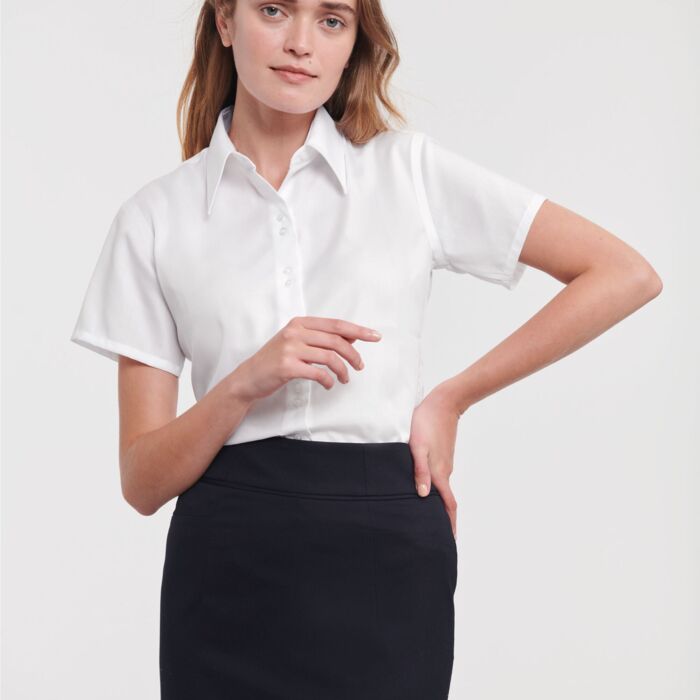 Ladies' Short Sleeve Tailored Ultimate Non-Iron Shirt Thumbnail