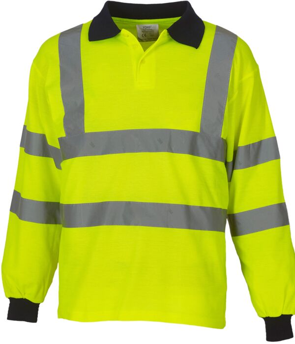 Hi-Vis Long Sleeve Polo Shirt Thumbnail