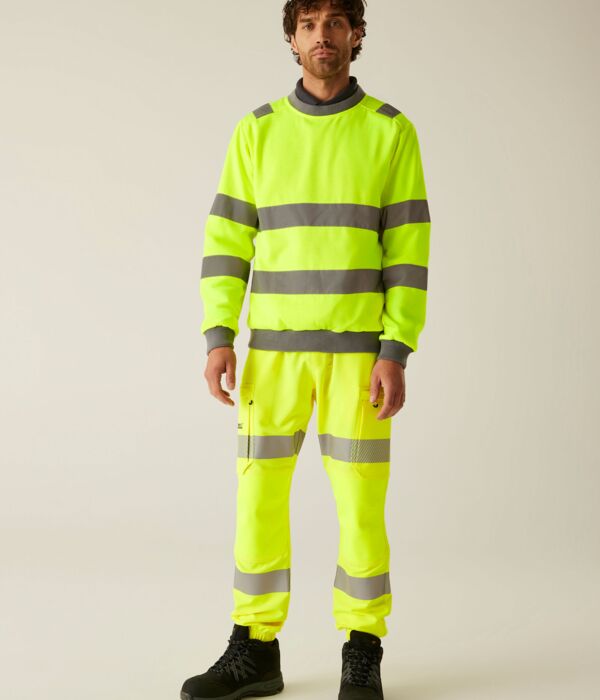 Hi-Vis Pro Contrast Crew Neck Sweatshirt Thumbnail