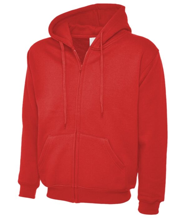 Adults Classic Full Zip Hooded Sweatshirt Thumbnail