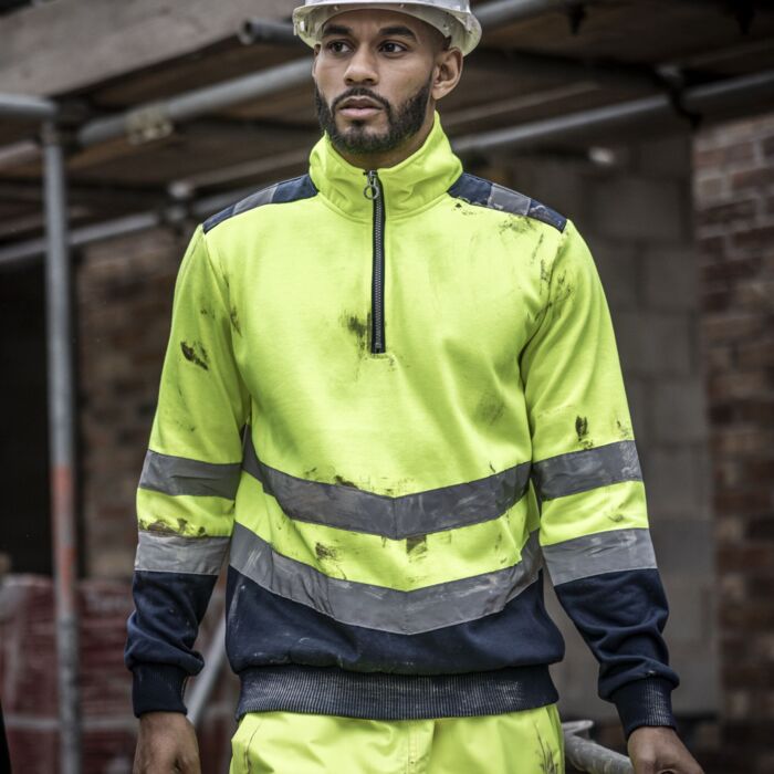 Pro Two Tone 1/4 Zip Sweat Top Thumbnail