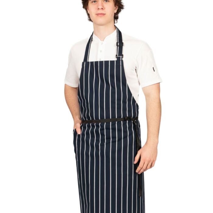 Woven Butchers Stripe Apron Thumbnail