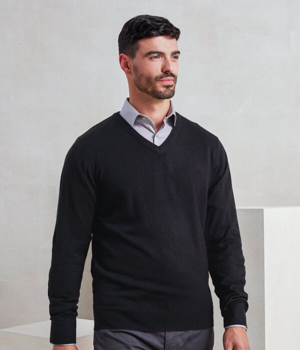 'Essential' acrylic v-neck sweater Thumbnail