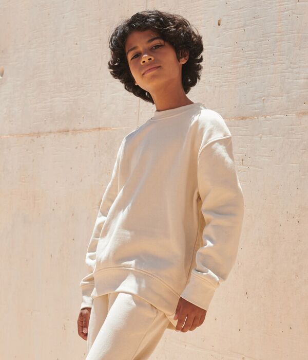 Kids sustainable fashion curved hem sweatshirt Thumbnail