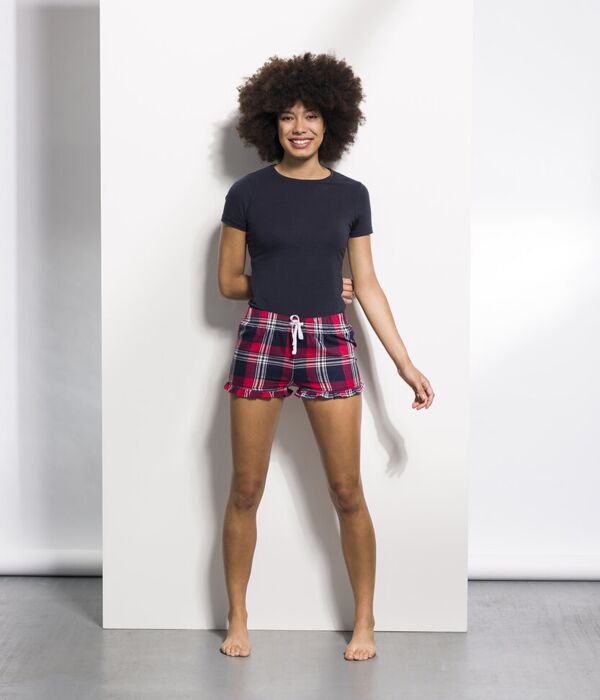 Women's tartan frill shorts Thumbnail